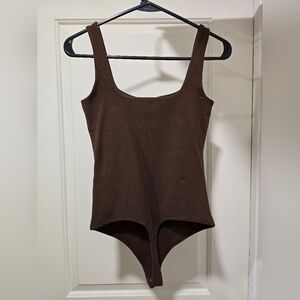 Abercrombie & Fitch Cotton Square Neck Bodysuit